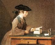 Jean Simeon Chardin The House of Cards Spain oil painting artist